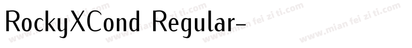 RockyXCond Regular字体转换